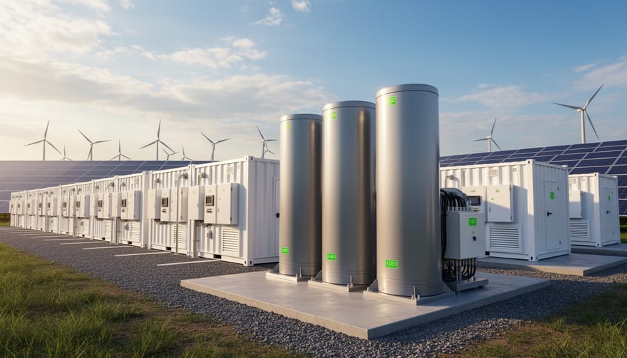 Outdoor renewable energy equipment including battery storage cabinet and inverter unit